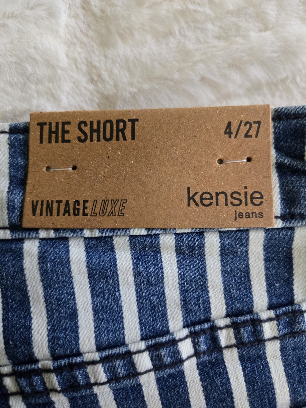 kensie VintageLuxe Blue & White Striped Women’s Shorts - The Short